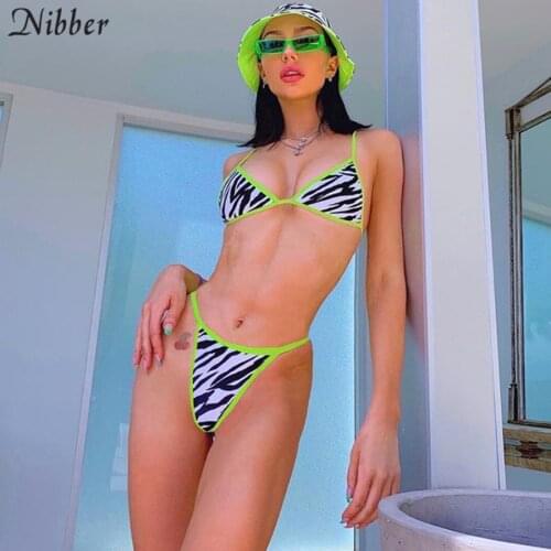 Nibber 2019summer Striped print Sexy camis 2two pieces set 2019fashion hot sale home vacation camis Panties Home wear sexy suits