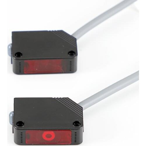 1PC Square Laser diffuse reflection sensor Photoelectric switch Sensor NPN PNP Visible red light Laser range sensor
