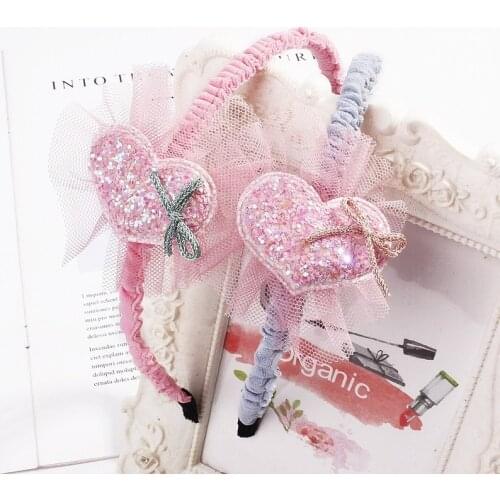 Girl Cute Headwear Cartoon Lace Hair Hoop Hair Accessories Candy Color Hairbands Gift for Kid Colorful Lovely Bowtie Decoration