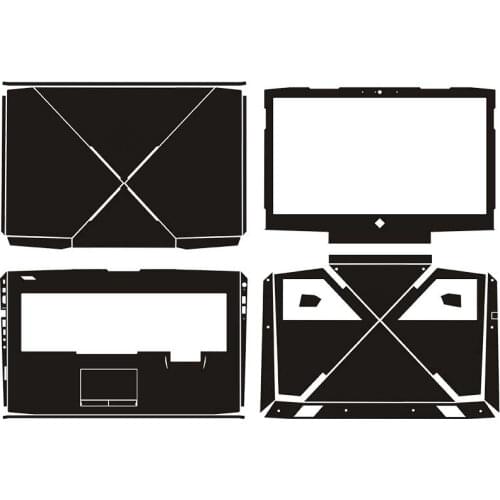 KH Laptop Sticker Carbon fiber Crocodile Snake Leather Skin Cover Guard Protector for HP Omen 17-an101na 17.3"