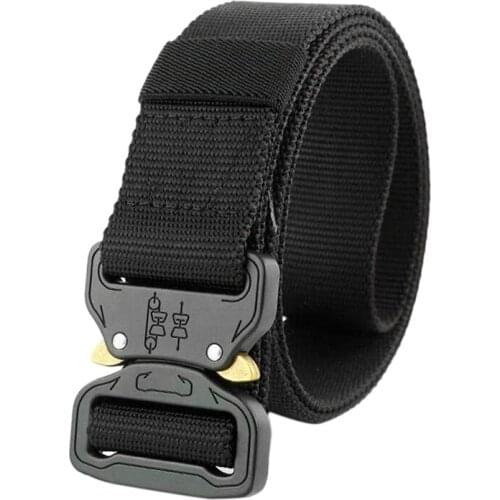 Nylon Waist Belt Waistband Outdoor Training Belts Easy Unlock Sport Climbing Adjustable Metal Buckle Belt