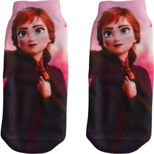 2021 New Disney Baby Cute Cartoon Soft Short Socks for Kids Elsa Anna Princess Mermaid Fashion Boat Socks for Boys Girls 1-10Y