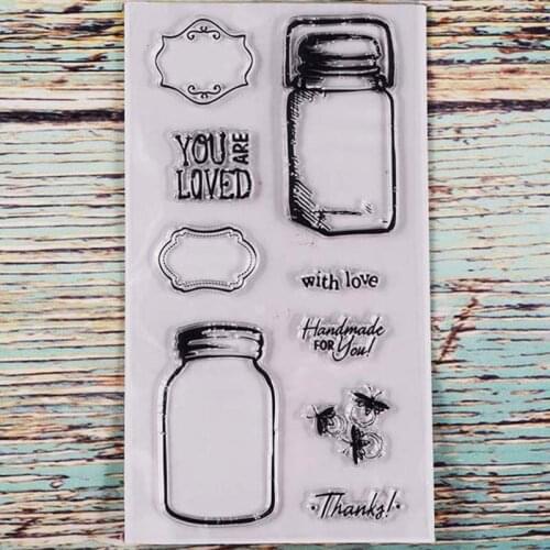 Fireworm and bottle transparent clear stamp for DIY Scrapbooking/Card Making/Kids Christmas Fun Decoration Supplies