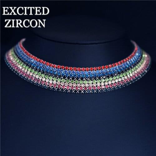 Exquisite Fashion Simple Round Rhinestone Collar Necklace Sweet Romantic Shining Crystal Jewelry Leisure Party Womens Necklace