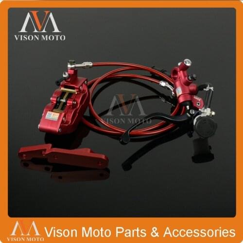 Front Brake System Brake Lever Master Cylinder Hose Big Caliper Adaptor For Honda CRF CR125 250 CRF250R CRF450R CRF250X CRF450X