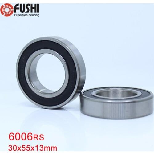 6006RS Bearing ABEC-3 2PCS 30*55*13 mm Deep Groove 6006-2RS Ball Bearings 6006RZ 180106 RZ RS 6006 2RS EMQ Quality