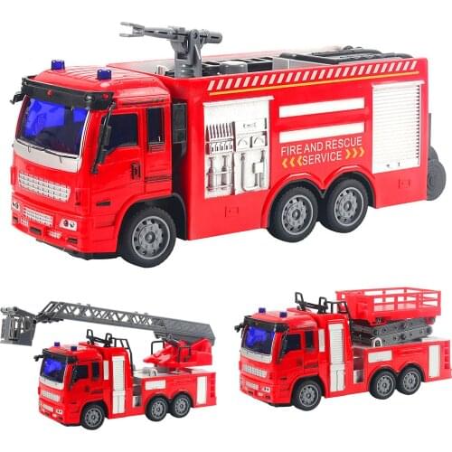Remote Control Electric Spray Water Fireman Fire Truck Car Model Toy Kid Mini Pull Back Cars Educational Toys Gifts for Children