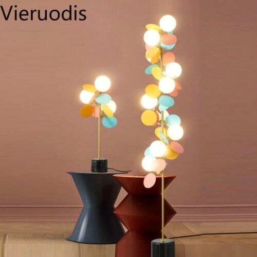 Modern Petal Floor Lamp Multi Color Floor Lights for Living Room Bedroom Dining Room Art Bedside Study Net Red Ins lighting