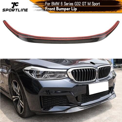 Front Bumper Lip Spoiler Splitters For BMW 6 Series G32 GT M-SPORT 2017 - 2019 Carbon Fiber Front Bumper Lip Spoiler