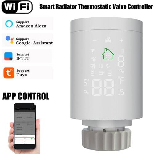 Tuya ZigBee3.0 Smart Thermostat Wifi Digital Temperature Controller Radiator Actuator Temperature Controller Voice Control