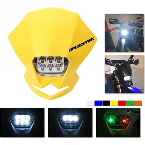 For KTM Universal LED Motorcycle Headlights Motocross Head Lamp Enduro For KLX KDX KTM RMZ DRZ DR XR YZ CR Moto Parts