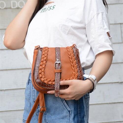 Vintage Womens Shoulder Bag Small PU Leather Messenger Crossbody Bags For Girls Female Little Flap Bag Bolsa Feminia