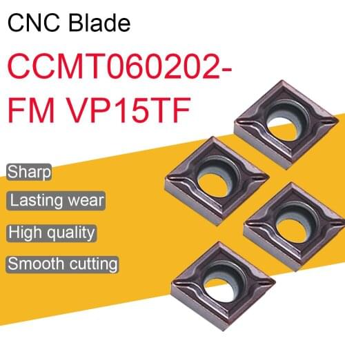 10PCS CCMT060202-FM VP15TF Carbide Inserts CNC Internal Turning Lathe Tool Accessories For SCACR Toolholder