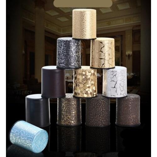 High Quality 9.5*8.2cm Leather Manual Dice Cup For Party Drinking Gambling Game Dice KTV Bar Entertainment Clubs