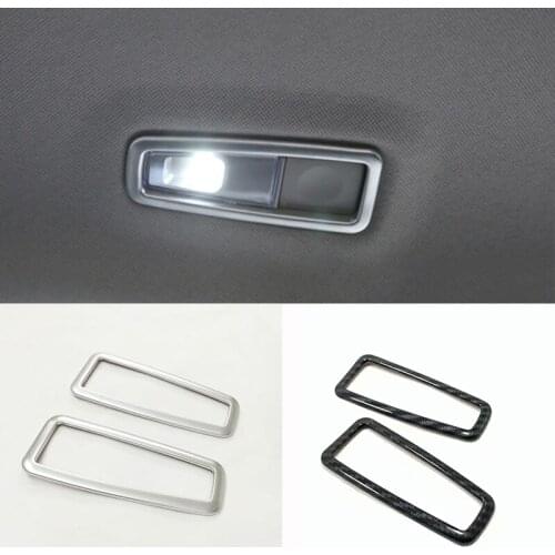 For Hyundai Tucson 2016 17 18 2019 Accessories ABS Carbon fiber Car rear reading Lampshade Cover Trim Sticker Car Styling 2pcs