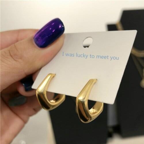 2020 Fashion Gold Geometry Metal Female Earrings Elegant Sexy Jewelry Simple Temperament Earrings