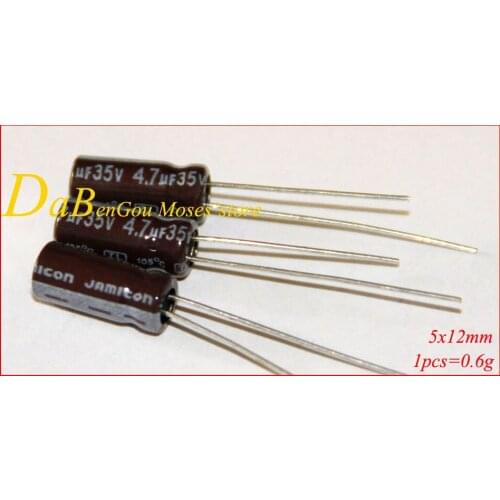 35v 4.7uf 100% Original New Jami-con Electrolytic Capacitor capacitance Radial 5x12mm