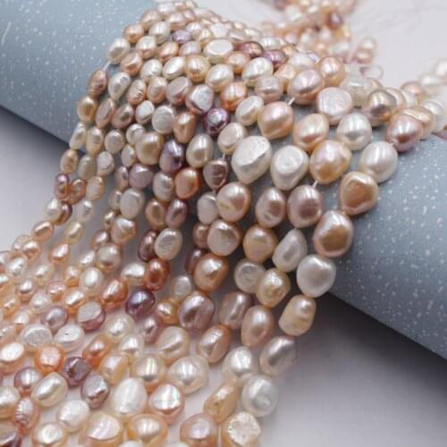 5-10mm Small Nugget Baroque Pearl Beads Mixed Strand Purple White Pearls Natural Freshwater Pearl Beads DIY Jewelry Dropshipping