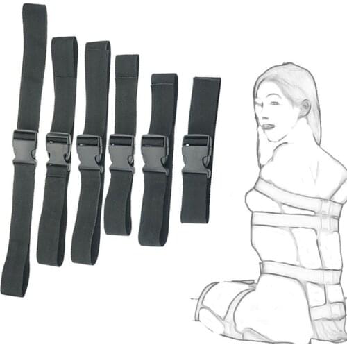 7 Pcs/ Set Bdsm Bondage Sex Slave Body Restraints Straps Adult Games For Women Couples Role Play Flirting Nylon Rope Sex Toys