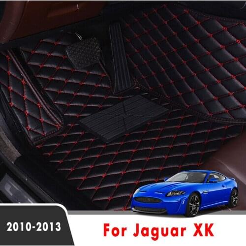 Car Floor Mats For Jaguar XK 2013 2012 2011 2010 Artificial Leather Carpets Custom Foot Pads Car Accessories Interior Decoration