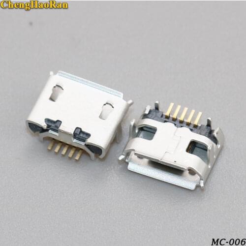ChengHaoRan 1PCS micro usb jack socket charging port for ASUS/Blackberry/Lenovo/Huawei/VIVO/OPPO/HTC 5Pin long needle connector