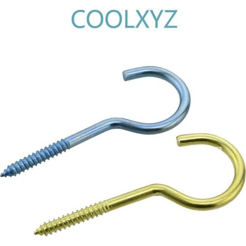 CoolXYZ Hook Self Tapping Wood Screws Question Mark Opening Sheep Eye Lamp Hook screw Thumb Screw 10pcs