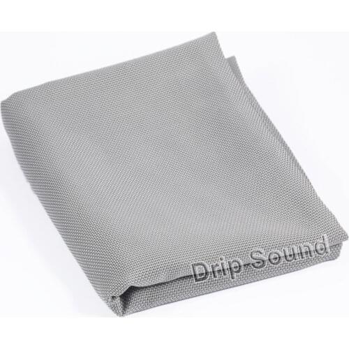 Speaker Waterproof Penetrated Sound Cloth Auido Stereo Loudspeaker Box Dustproof Mesh Cloth Fabric 1.4x0.5m #Silver Gray