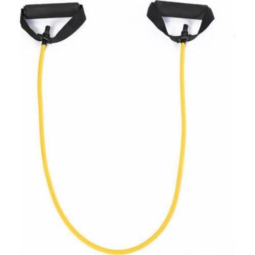 Ready to ship I shape gym pull rope stretch fitness resistance band yellow color 10 LBS chest exerciser fitness expander