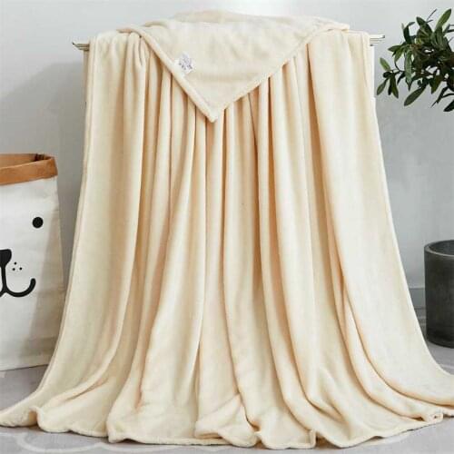 Super Soft Coral Fleece Blanket Flannel for Sofa Blankets Yoga Office Fall Winter Sheet Cozy Season Bedding Cover Surper King