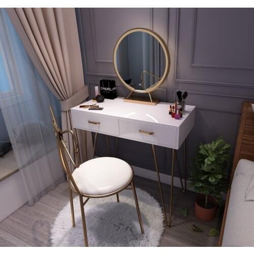 Nordic Dresser Bedroom Small Household Type Mesh Red Ins Makeup Table Economical Make-up Table with Light Simple Makeup Cabinet