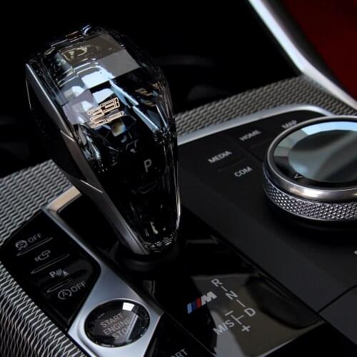 3 Series Crystal Gear Shift Knob Start Engine Button and Multimedia Knob Three-Piece Set for BMW Chassis F30 F35 2013-2019