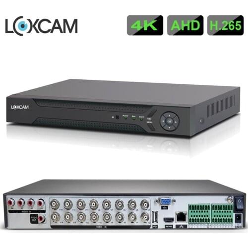 LOXCAM h.265+ 16CH 4K Ultra HD CCTV AHD DVR Recorder 6 in 1 8MP AHD NVR video surveillance dvr for security ahd ip camera Onvif