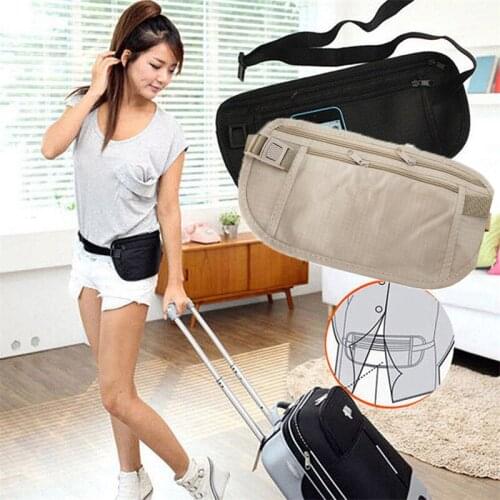 Fashion RFID Holder Travel Waist Hidden Security Money Belt Passport Card Ticket Bags