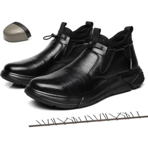 Classic Style Men Boots Outdoor Construction Waterproof Non-slip Work Safety Shoes Steel Toe Cap Indestructible Sneakers