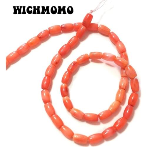 2019 New 5*8MM 20pieces/bag Orange Coral Oval Shape Beads for DIY Necklace Bracelet Jewelry Making Accessories