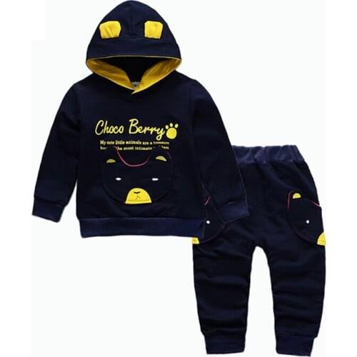 New Baby Spring Autumn Casual Clothing Fashion Children Girls Boys T-shirt Pants 2 Pcs/Sets Kids Cute Clothes Toddler Tracksuits