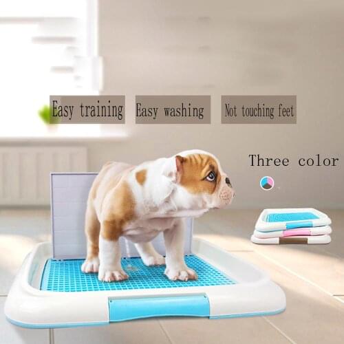 Portable Pet Dog Cat Toilet Tray with Column Urinal Bowl Pee Training Toilet Training Pads Toilet with Column Urinal Bowl Toilet
