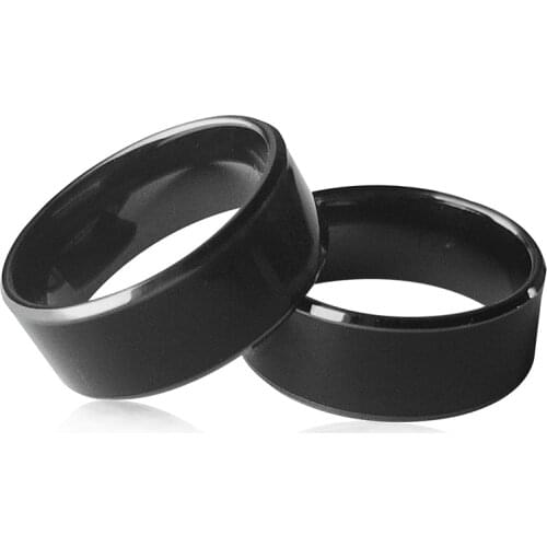 RFID Black Ceramics Smart Finger Ring Wear NFC 215 Chip 13.56MHZ NFC for Men or Women 2021
