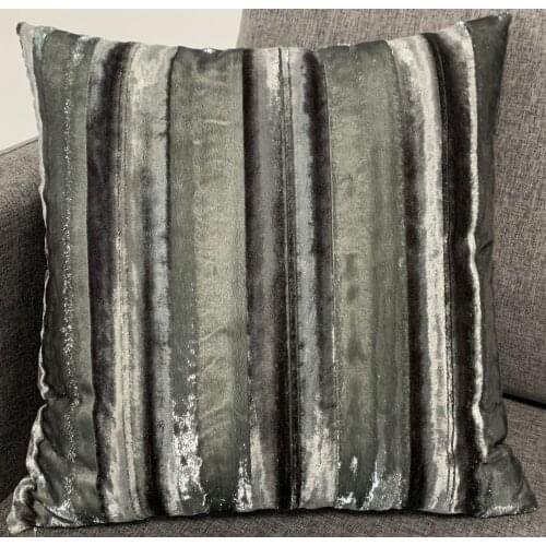 Luxury Shiny Soft Stripes Velvet Sofa Pillowcase Home Decorative Velvet Cushion Cover