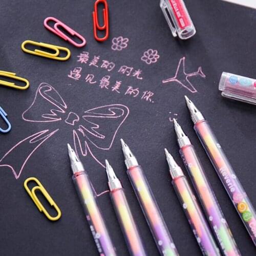 With Pastel Student Marker Pen Water Chalk DIY Album Color Pen Kawaii Graffiti Painting Office School Supplies Korean Stationery