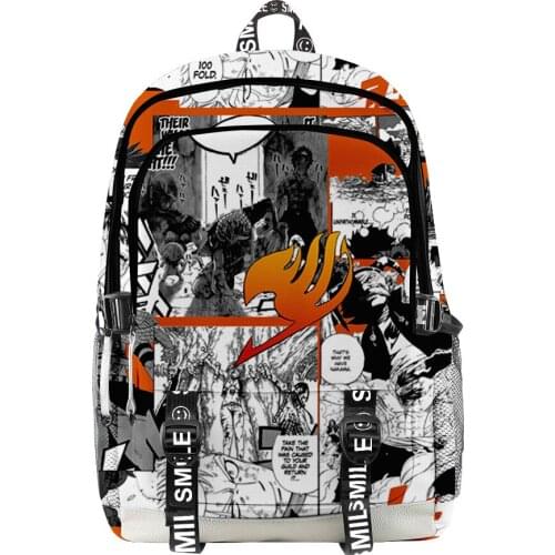 2021 Fairy Tail 3D Anime Primary And Middle School Students Schoolbag Laptop Backpack Children Boys Girls Travel Backpack