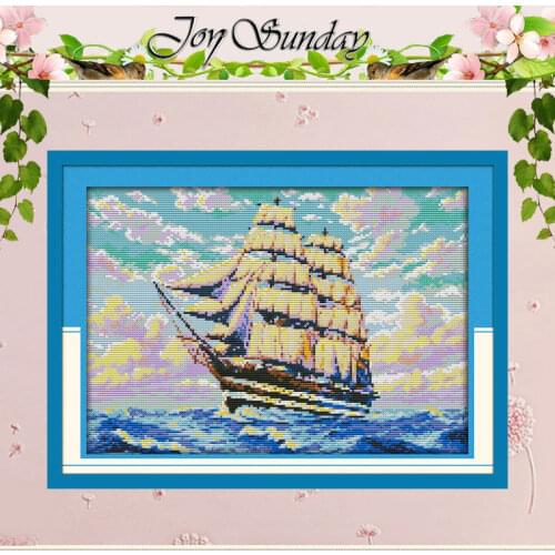 Sailng (2) Patterns Counted Cross Stitch 11CT 14CT Cross Stitch Sets Wholesale Cross-stitch Kits Embroidery Needlework