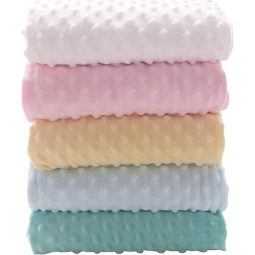 50x160cm Super Soft Minky Dot Fabric Handwork Sewing Blanket Toys Material Antipilling Eco-friendly Plush Fabric