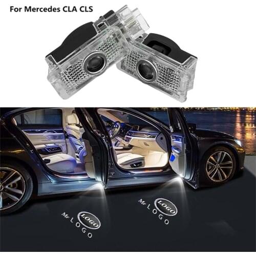 2 Pcs For Mercedes AMG Door Light Led Car Logo Projector Welcome Lamp Auto Emblem Ghost Luces For Benz W209 W203 W240 R171 R199