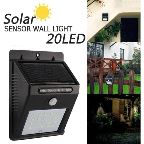 Rechargeable LED Solar Light Outdoor Solar Lamp With PIR Motion Sensor Solar Powered Waterproof Wall For Garden Yard Path