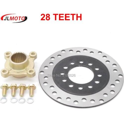 158mm/160mm Brake Disc with 28T Teeth Hub Fit For China Kids Mini ATV 50CC 110CC 49CC Rear Axle Brake Parts