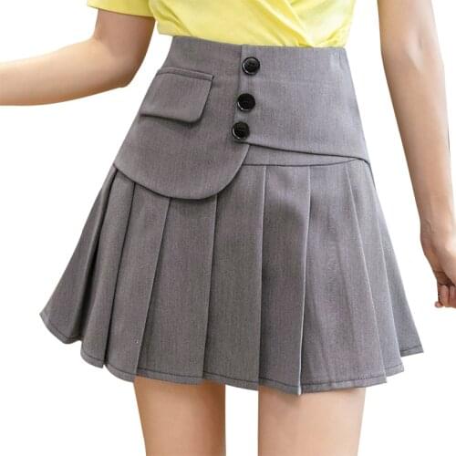 Harajuku skirt shorts spring summer new high waisted mini pleated skirts womens 2021 streetwear irregular student saias mulher