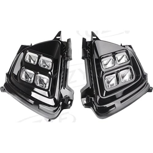 1Pair Car Front Bumper Fog Lamp DRL Daytime Running Indicator LED Light For KIA Sorento 2015-2016 South Korea Version Only