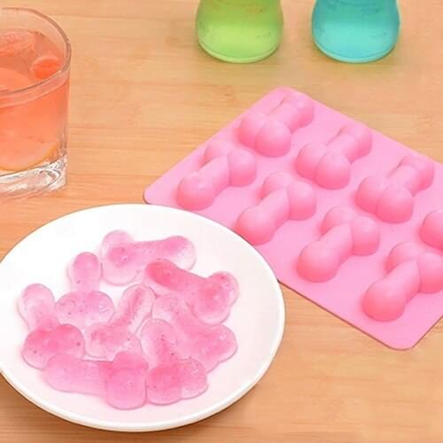 1pc Willy Silicone Penis Ice Cube Tray Molds Chocolate Jelly Pudding Mould Night Party Fondant Cake Mold Drop Shipping
