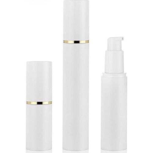 10pc Plastic Pump Bottle 15ml 30ml 50ml White Lightproof Airless Pump Bottle Lotion Vacuum Pump Bottle Travel Bottling Container